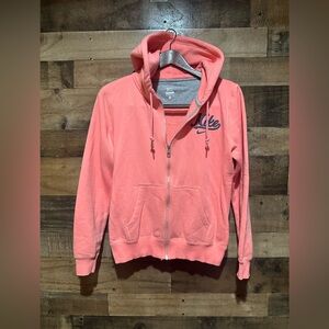 Nike Medium Coral Full Zip Thick Sweatshirt Womens